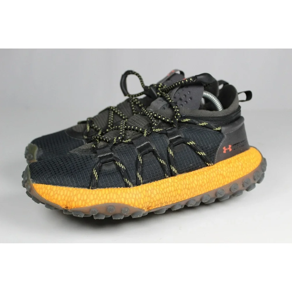 Under Armour Fat Tire Venture Black Orange Hiking Sneakers 3026620-001 Mens 7.5